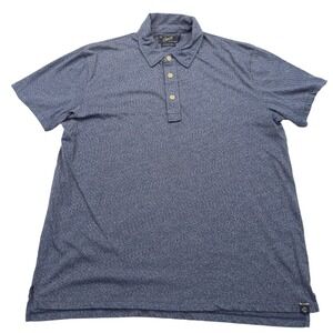 Grayers Polo Shirt Mens Large L Blue Heathered Short Sleeve Cotton Blend Casual